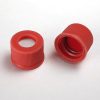 10mm Red Standard Screw Caps with Silicone/PTFE Liners - Pre-Assembled