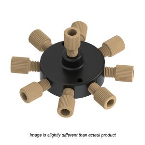 PEEK 10 Inlet Manifold for 1/16" Tubing