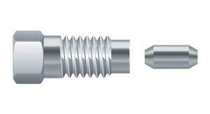 1286X Two Piece High Pressure SS Nut with (1283X) Ferrule for 1/16" OD Tubing, 10-32