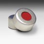 11mm Silver Aluminum Crimp Caps with PTFE/White Silicone Liners