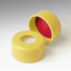 20044SLY-CASE 11mm Yellow Snap Caps with Pre-Slit Silicone/PTFE Liners