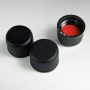 8mm Solid Black Screw Cap with PTFE Liner