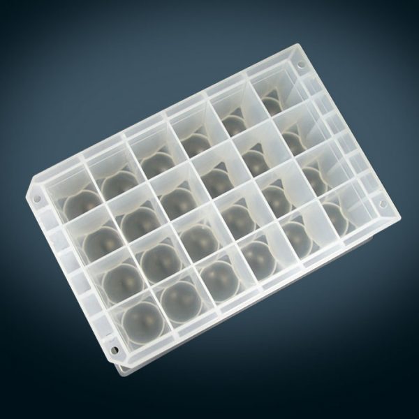 24727 24-Deep Well Reservoir Storage/Reaction Microplate, 10mL/well, 240mL max, Square Well/Round Bottom