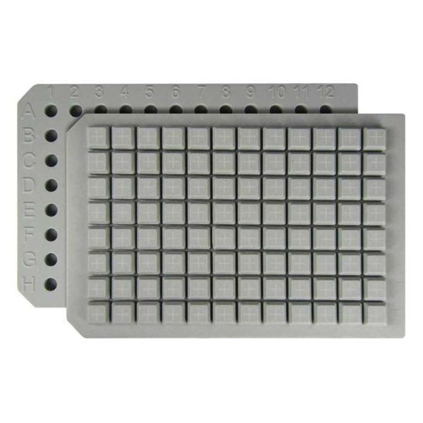 29665 Resealable Pre-Scored Soft PTFE/Silicone Square Well Cap Mat, good with aggressive solvents