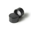 31554-CASE Pre-Assembled 13mm Black PP Solid Screw Caps with PTFE/F217 Liners
