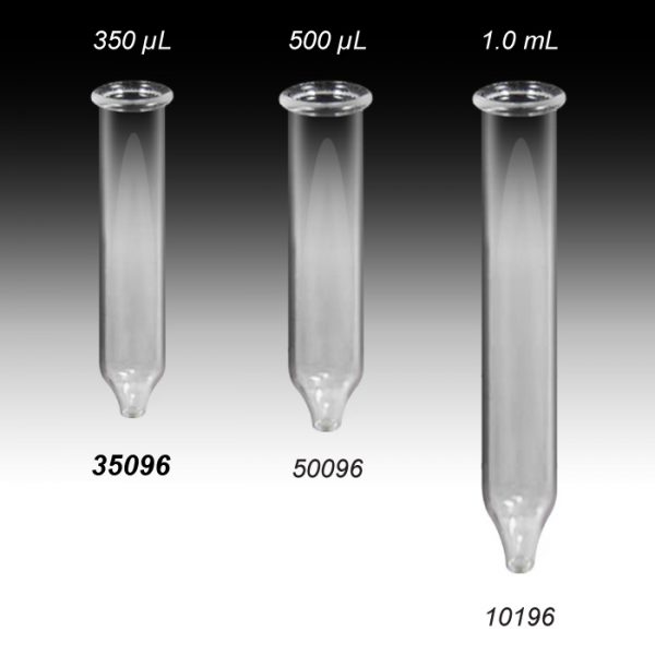 35096 Select-A-Vial 350µL Clear Conical Glass Inserts