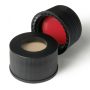 Pre-Assembed 13mm Black PP Screw Caps with Tan Silicone/PTFE Liners