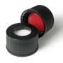 Pre-Assembled 13mm Black PP Screw Caps with 0.75" Red Silicone/PTFE Liners