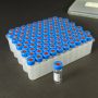 9mm, 2mL Clear Wide Mouth Twist Vials with Marking Spots and Blue Caps with PTFE/Silicone/PTFE Liners