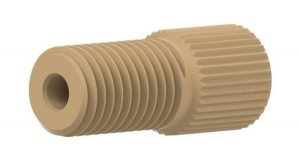 59136 PEEK® Flangeless nut, 5/16-24 Flat-Bottom, Natural