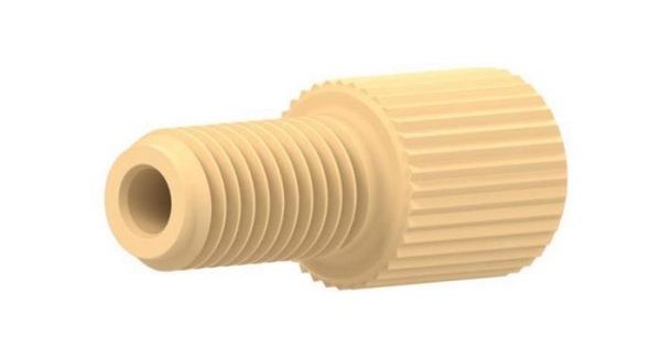 59204X Delrin® 1/4-28 Flangeless Male Nut for 1/16" OD Tubing, Cream