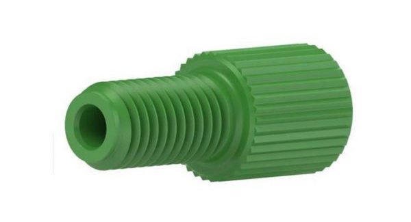 59205X Delrin® 1/4-28 Flangeless Male Nut for 1/16" OD Tubing, Green