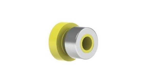59259X Tefzel® Super Flangeless Ferrule with SS Lock Ring for 1/16" OD Tubing, Yellow