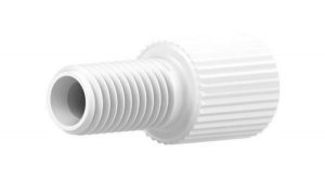 59303 Delrin® Flangeless Male Nut for 1/8" OD Tubing, White