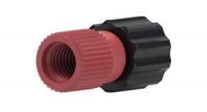 59675 Tefzel® Quick Connect Luer Adapter - Male Luer to 1/4-28 Female, Red