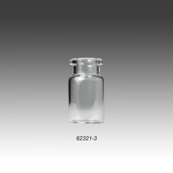 62321-3 20mm, 6mL, 22 x 38mm Clear Borosilicate Glass Crimp Head Space Vial with Beveled Top and Flat Bottom