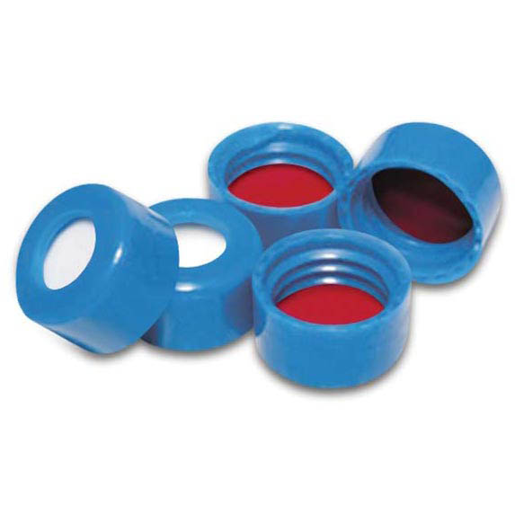 80077-CASE 9mm BlueTwist Cap with Bonded Silicone/PTFE Liner, GC/MS Certified