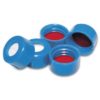 80077SL-CASE 9mm BlueTwist Cap with Pre-Slit Bonded Silicone/PTFE Liner, GC/MS Certified