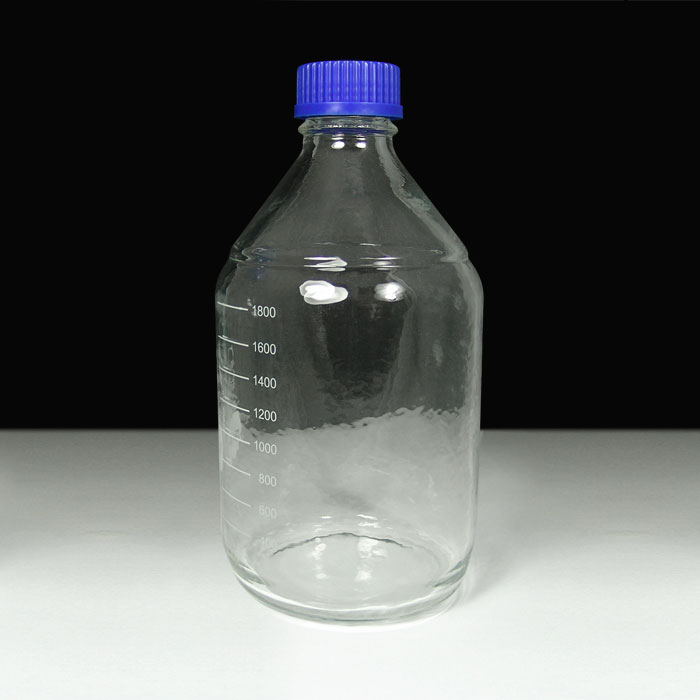 Duran 2 Liter GL45 Lab Glass Bottle, Plastic Coated, w/ Stock Screw Cap &  Pour Ring