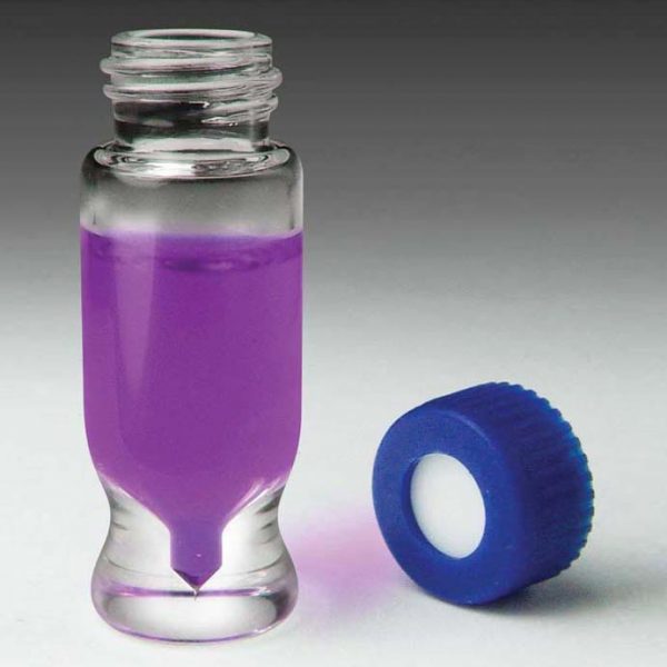 87878 Maximum Recovery - 9mm, 12 x 32, 1.2mL Clear Tear Drop Screw Vials and Caps with PTFE/Silicone Liners