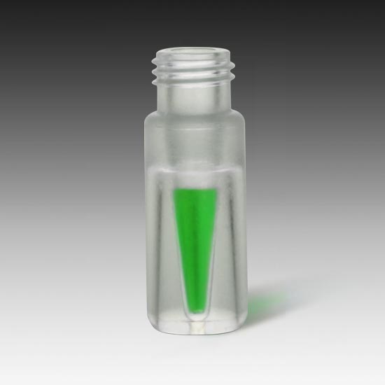 88275 9mm, 12 x 32, TPX Wide Mouth Twist MicroVial with Built-In 100-300µL Volume Insert