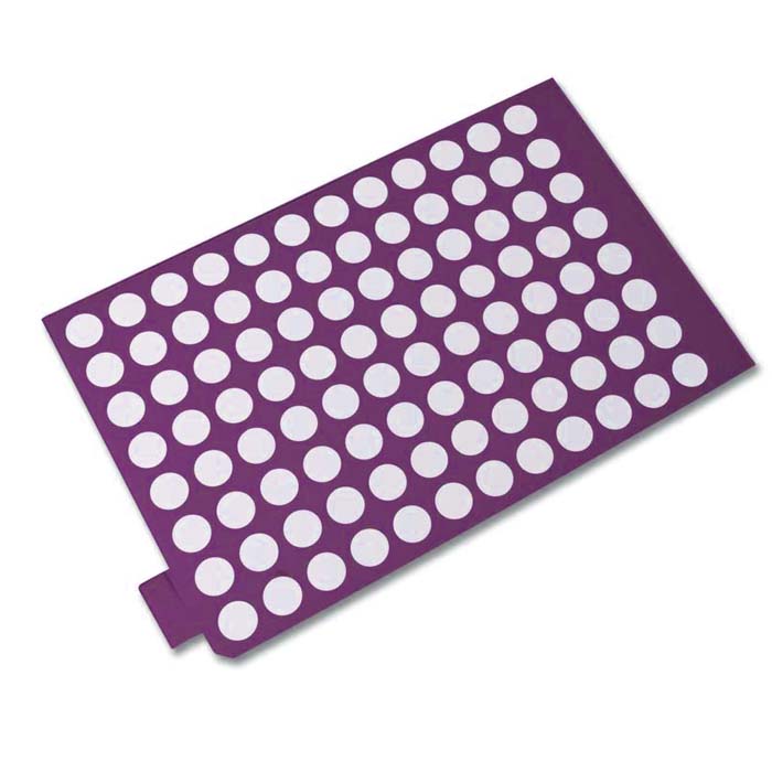 96104 Adhesive Resealable Silicone Sealing Film, 96-Well,Purple