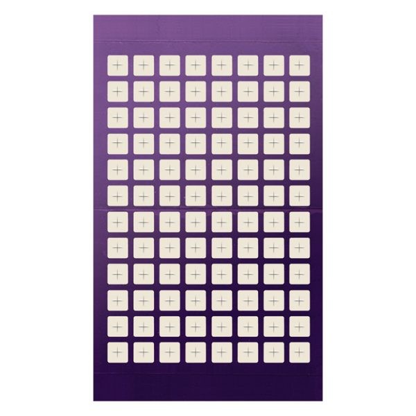 961202 Adhesive Sealing Film, Teflon (PTFE), Square 96-Well Pattern, Ultra Thin, Scored Pre-slit, Purple