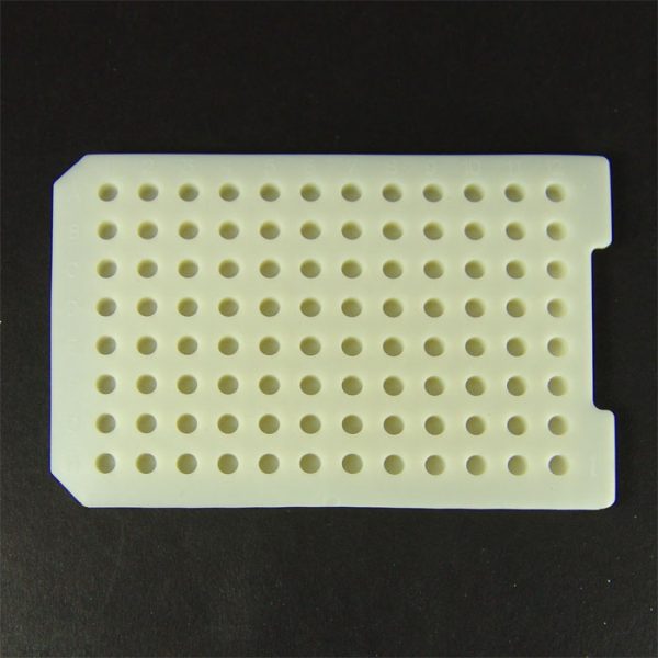 96230 Beige Rubber Cap Mat, Round Well, Reduced Evaporation