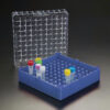 96315B 100 Position MicroCentrifuge Tube Storage Box, Blue