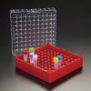 96315R 100 Position MicroCentrifuge Tube Storage Box, Red