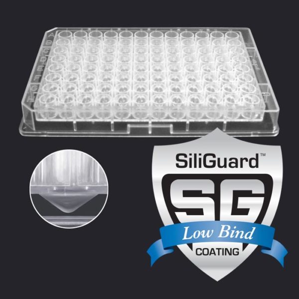 340µL 96-Well Collection Plate with V-Shaped Well Bottoms, with SiliGuard™ Low Bind Coating