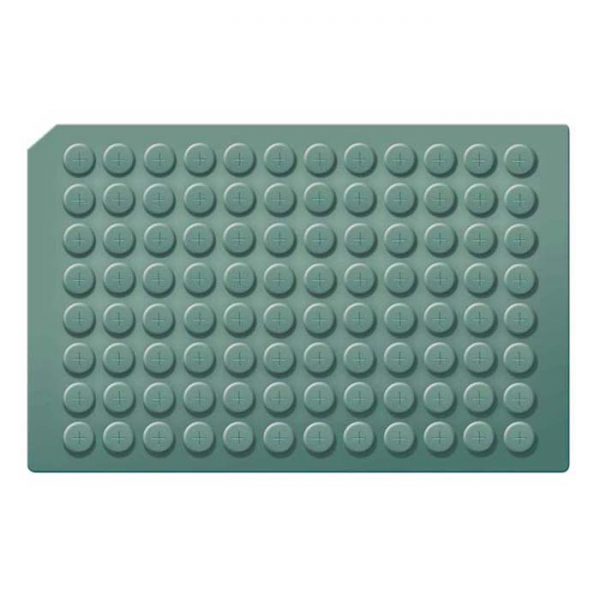 963670 Pre-Scored Round Well Cap Mats with Molded Silicone/PTFE Liner