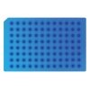 967701 Light Blue Pre-Slit Soft Silicone/PTFE 96 Round Well Cap Mat