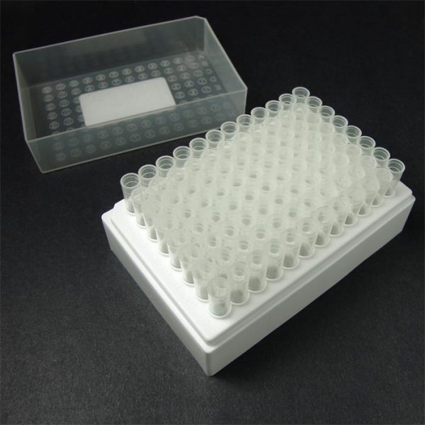 96961-1 96-Well Storage Rack with 96 Plain Individual Tubes, Non-sterile