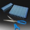 969620B Clear PCR Plate, 3mm Rim Around Each Well, Blue