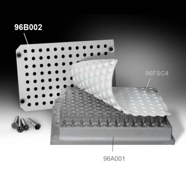 96B002 Aluminum 96-Well Block System Slotted Cover