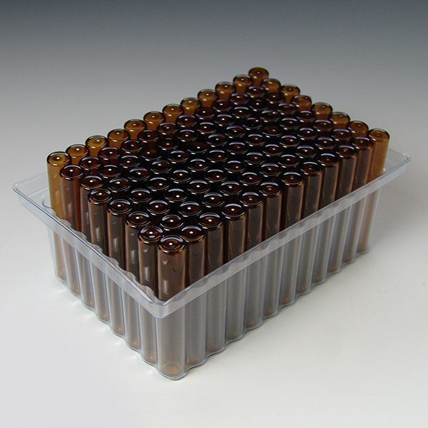 2.0mL Amber Glass Conical Vials in Vial Loader