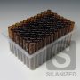2.0mL Silanized Amber Glass Flat Bottom Vials in Vial Loader