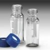 99042 9mm, 2mL Clear Screw Vials w/ 300µL Fused Insert and Cap w/ PTFE/Silicone Liners