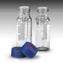 9mm, 2mL Clear Glass Screw Vials w/ 300µL Fused Insert and Cap w/ PTFE/Silicone/PTFE Liners
