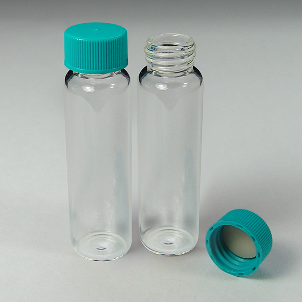 Vial Kit: 11mL (3 Dram) 19 x 65mm Clear Screw Vials with Solid Teflon® Lined Screw Caps