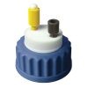 CC1001B Canary-Safe Mobile Phase Bottle Safety Cap I, GL45, Blue 1 Standard Tubing Port for OD Tubing