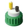 CC1001G Canary-Safe Mobile Phase Bottle Safety Cap I, GL45, Green 1 Standard Tubing Port for OD Tubing