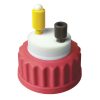 CC1001R Canary-Safe Mobile Phase Bottle Safety Cap I, GL45, Red 1 Standard Tubing Port for OD Tubing