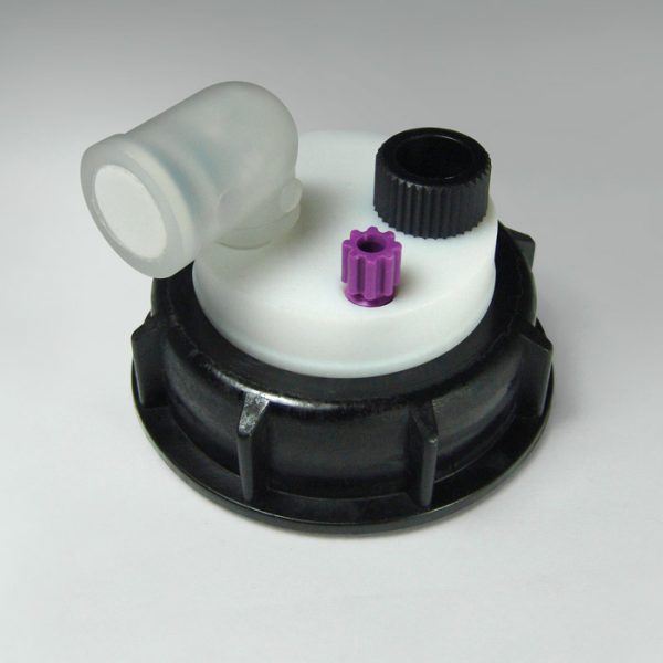 CCP1418 Prep Mobile Phase Safety Cap with Two Ports for OD Tubing