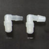CF5016 Canary-Safe Angled Barbed Solvent Safety Connector for 9-11mm ID Tubing
