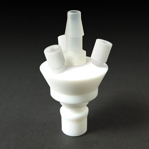 Long Adapter for Stainless Steel Port on JustRite® Waste Can, for 3/16” Tubing