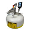 CLPP12752 Canary-Safe JustRite® Quick Disconnect Disposal Safety Can with PP Fittings for 3/8" Tubing, 2 gallon