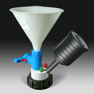 Canary-Safe Waste Cap, S60/61, with Safety Funnel & 2 Standard Tubing Ports