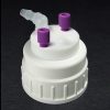 CW53218 Canary-Safe Waste Cap, B53, with 2 Standard OD Tubing Ports & 1 Port for Barbed Adapter